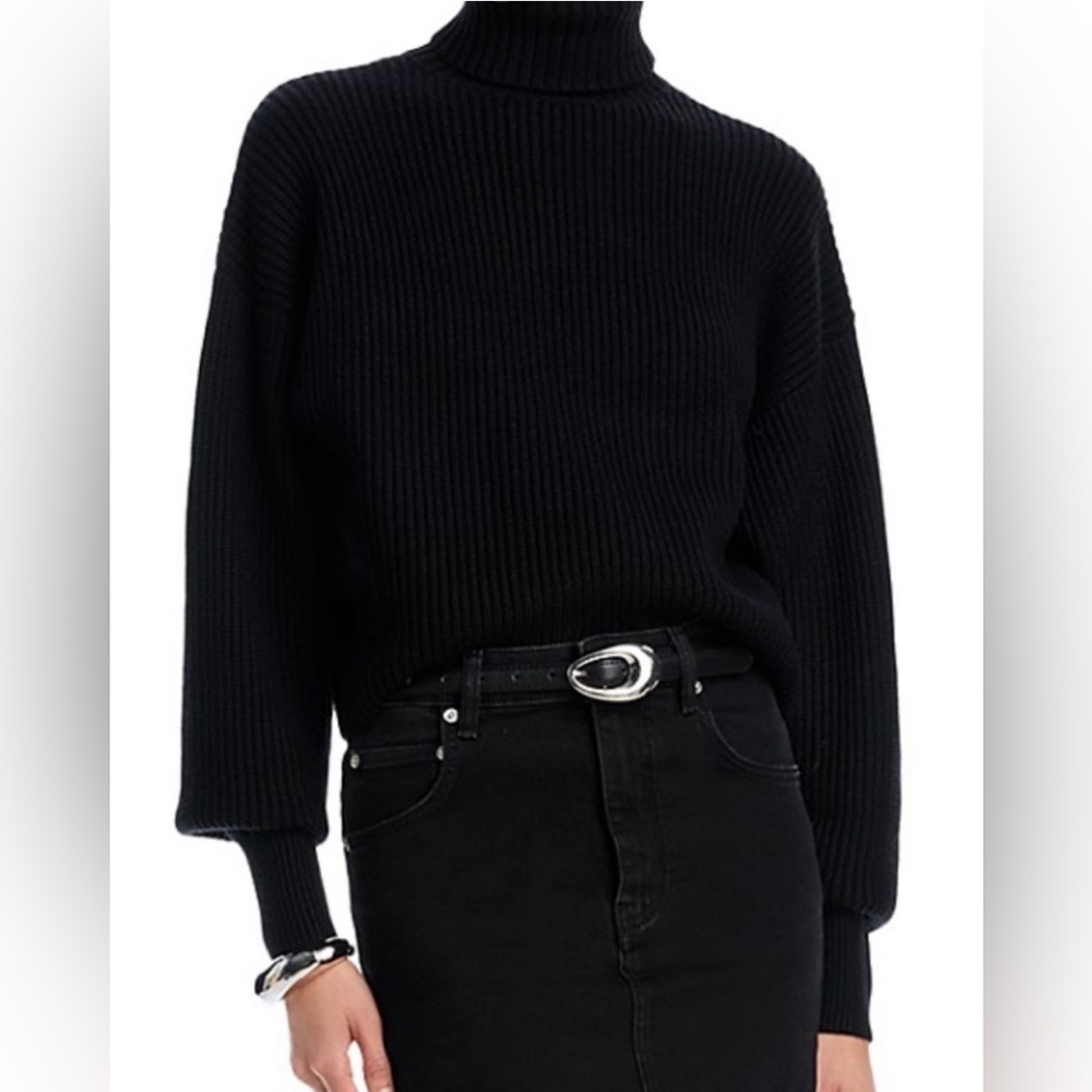 Good American Classic Black Turtleneck Sweater - Picture 4 of 11